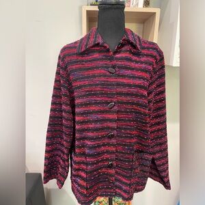 Koret Womens Long Sleeve Collared Tweed‎ Cardigan